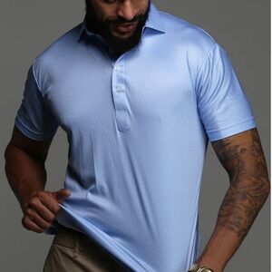 Collars & Co. Semi-Spread Collar Polo Shirt
Blue Houndstooth L Orginal Fit